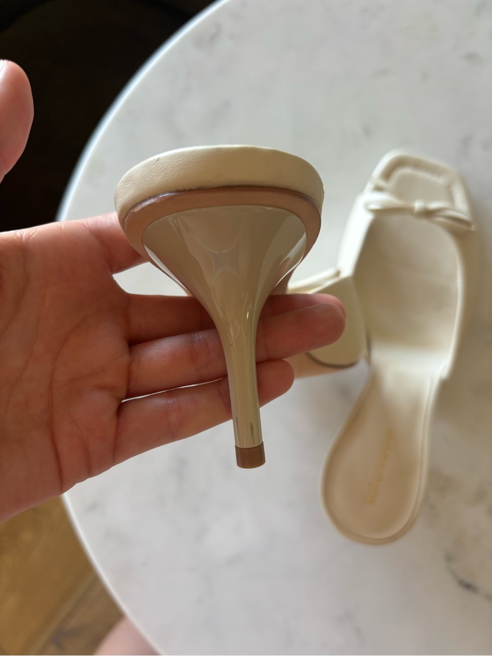 Reformation Clementine Almond Heeled Mule Sandal - Picture 6 of 8